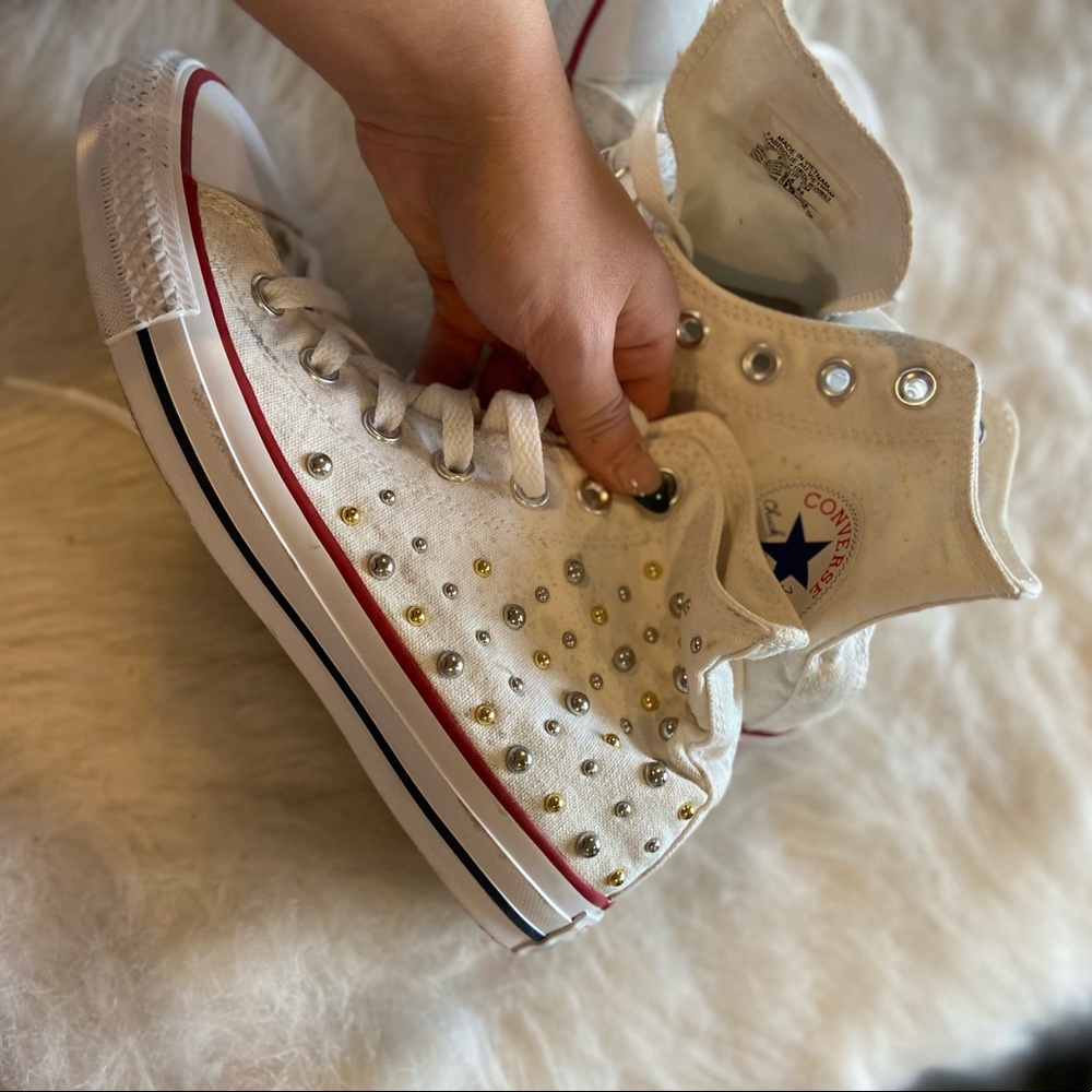 High top converse studded